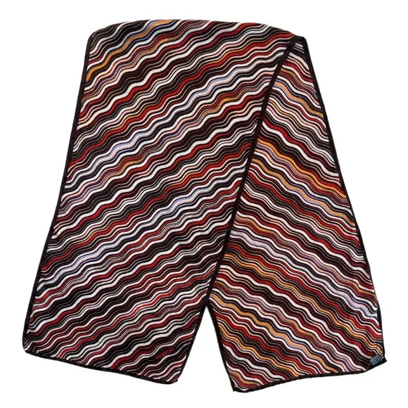 Missoni 100% Silk Scarf 🇮🇹 – Iconic Wavy Stripe Print – Made in Italy - Picture 4 of 13